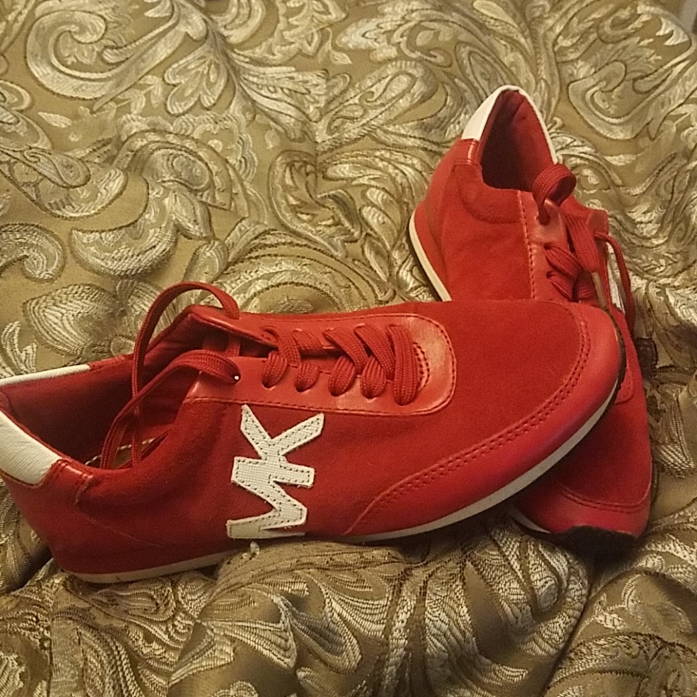 Red Michael Kors Tennis shoes